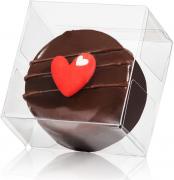 RomanticBaking 50pcs Clear Single Chocolate Covered Ore Cookies Macaron Box for Wedding Favors Baby Shower 2.17''×2.17''×1.38'' Inch Party Favor Box for Candy Chocolate Donut